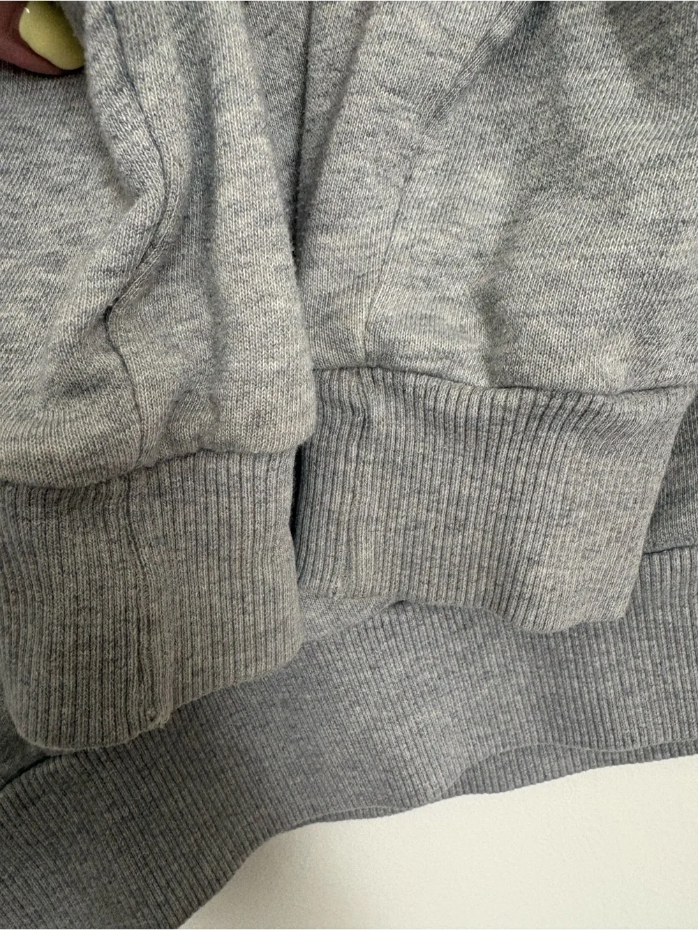 Adidas Essentials Big Logo Hoodie - Heather Gray Classic Sportswear - Picture 5 of 7